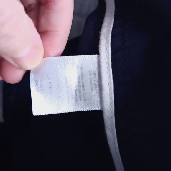 Talbots Heritage Capri Pants 8P Petite Navy Blue Summer Pants Cotton Blend - Picture 3 of 5